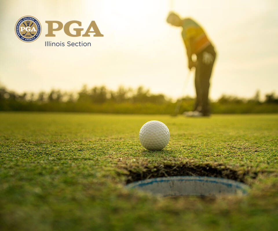 IPGA Logo with golfer on putting green